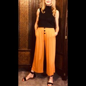 Shinestar Pumpkin Wide Leg, Crop Pant w/ pockets S